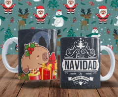 Plantillas Tazas Capibara Navidad - comprar online