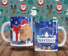 Plantillas Tazas Capibara Navidad en internet