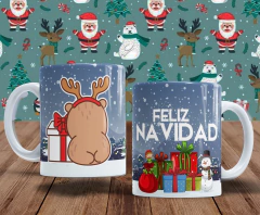 Plantillas Tazas Capibara Navidad - PlantillasyVectores