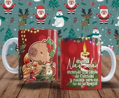 Imagen de Plantillas Tazas Capibara Navidad