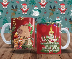 Imagen de Plantillas Tazas Capibara Navidad