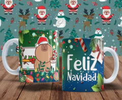 Plantillas Tazas Capibara Navidad - comprar online