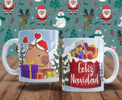 Plantillas Tazas Capibara Navidad en internet