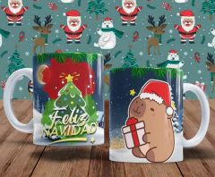 Plantillas Tazas Capibara Navidad - tienda online