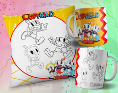 Plantillas Cojines + Tazas Infantiles P/ Pintar V4 - tienda online