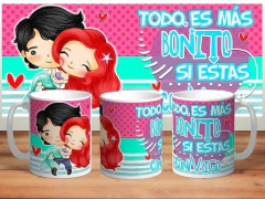 Plantillas Sublimación Tazas Día Del Amor Princesas Disney - tienda online