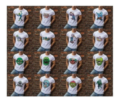 Plantillas Vectores Sublimación Poleras Zombies en internet