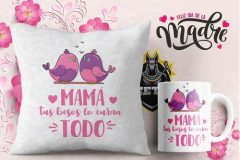 Imagen de Plantillas Sublimación Cojines + Tazas Día De La Madre Vol.7