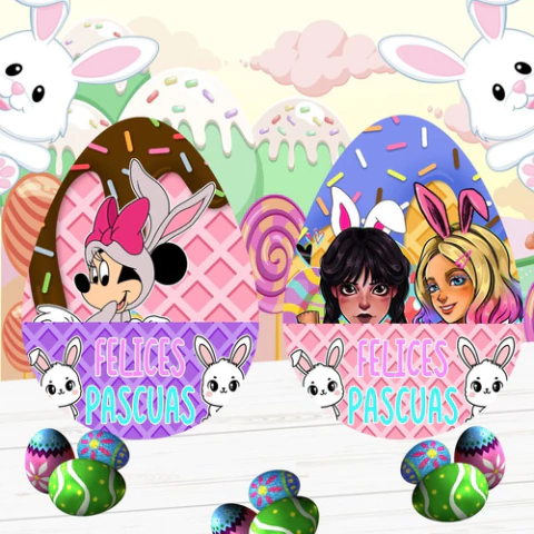 Plantillas Sublimación Cojines Huevito Pascua Vol.2