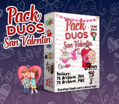 Vectores Vinilo Sublimación San Valentin Día Del Amor /duos - comprar online