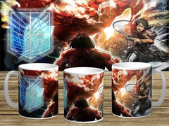 20 Plantillas Sublimación Tazas | Attack On Titan Vol.1 - tienda online