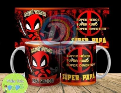 Plantillas Sublimación Tazas - Día Padre / Papá Superheroe - tienda online