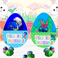 Imagen de Plantillas Sublimación Cojines Huevito Pascua Vol.1