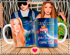Plantillas Sublimación Tazas Shakira Bizarrap + Regalo - comprar online