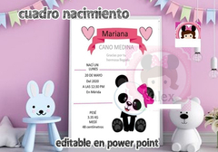 Kit Imprimible Cuadros Bebé Nacimiento V4 | Editables Ppt - PlantillasyVectores