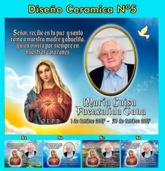 Plantillas Sublimación -Placas Cerámicas Conmemorativa Difuntos - PlantillasyVectores