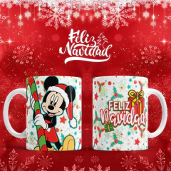 Plantillas Sublimación Tazas Mickey Navidad