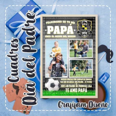 Imagen de Kit Imprimible Cuadros Día Del Padre Fútbol | Editables Psd