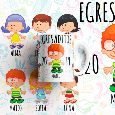 Plantillas Sublimación Tazas Graduación Kínder Vol.1 - buy online