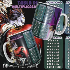 Plantillas Sublimación Tazas - Tablas Multiplicar Anime en internet