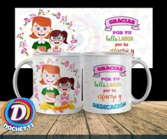 10 Plantillas Sublimación Tazas - Educadora Parvularia - comprar online