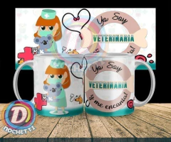 Plantillas Sublimación Tazas - Profesiones Medicas Vol.2 - PlantillasyVectores