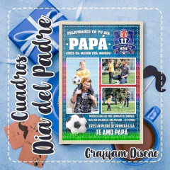 Kit Imprimible Cuadros Día Del Padre Fútbol | Editables Psd