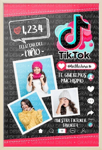 Kit Imprimible Cuadros Día Del Niño Tik Tok | Editable Ppt - comprar online