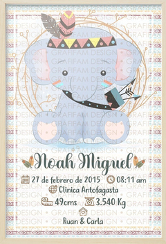 Imagen de Kit Imprimible Cuadros Bebé Nacimiento Niño | Editables Ppt