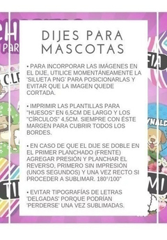 Plantillas Diseños Para Sublimar Placas Collar Mascotas - comprar online