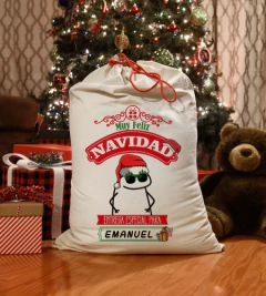 Plantillas Sublimación Morrales Saquitos - Flork Navidad