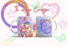 Plantillas Sublimación Tazones Día Del Amor Anime Neón Vol.8