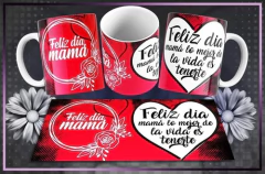 Plantillas Sublimación Tazas Día De La Madre Vol.16 - PlantillasyVectores