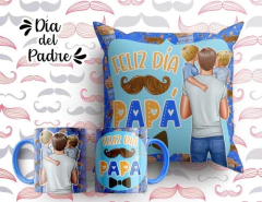 Plantillas Sublimación Cojines + Tazas Día Del Padre Duos - comprar online