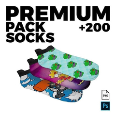 Mega Pack +200 Diseños Para Calcetines