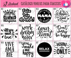 85 Plantillas Vectores Vinilo Frases Tazas Frascos | Eps