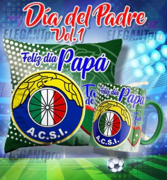 Plantillas Sublimación Padre Tazas + Cojines Fútbol Chileno
