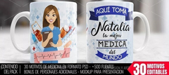 Plantillas Sublimación Tazas - Profesiones Medicas + Regalo! - tienda online