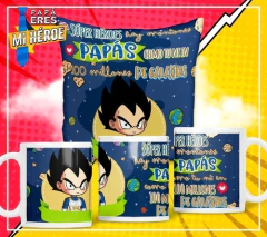Imagen de Plantillas Sublimación Cojín + Taza Día Del Padre Superhéroe
