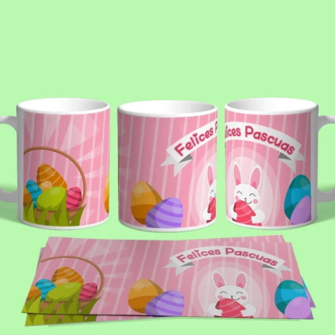 Plantillas Sublimación Tazas - Pascua De Resurrección