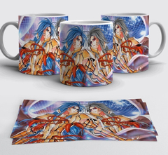Plantillas Sublimación Tazas Caballeros Zodiaco Saint Seiya - PlantillasyVectores