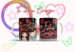 Plantillas Sublimación Tazones Día Del Amor Anime Neón Vol.8 - comprar online