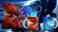Plantillas Sublimación Cojines + Tazas Sonic en internet