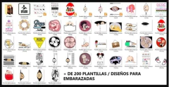 Plantillas Vectores Sublimación Bebé Embarazo + 200 Diseños! - comprar online