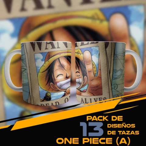 13 Plantillas Sublimación Tazas | One Piece