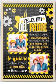 Kit Imprimible Cuadros Día Del Padre Pizarra | Editable Ppt