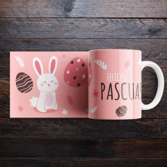 Plantillas Sublimación Tazas - Mini Pack Conejio De Pascua - PlantillasyVectores