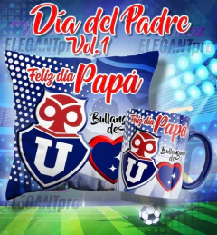 Plantillas Sublimación Padre Tazas + Cojines Fútbol Chileno - PlantillasyVectores