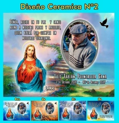 Plantillas Sublimación -Placas Cerámicas Conmemorativa Difuntos - tienda online