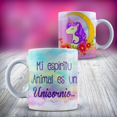 Plantilla Sublimación Tazas Unicornios | Editable Psd